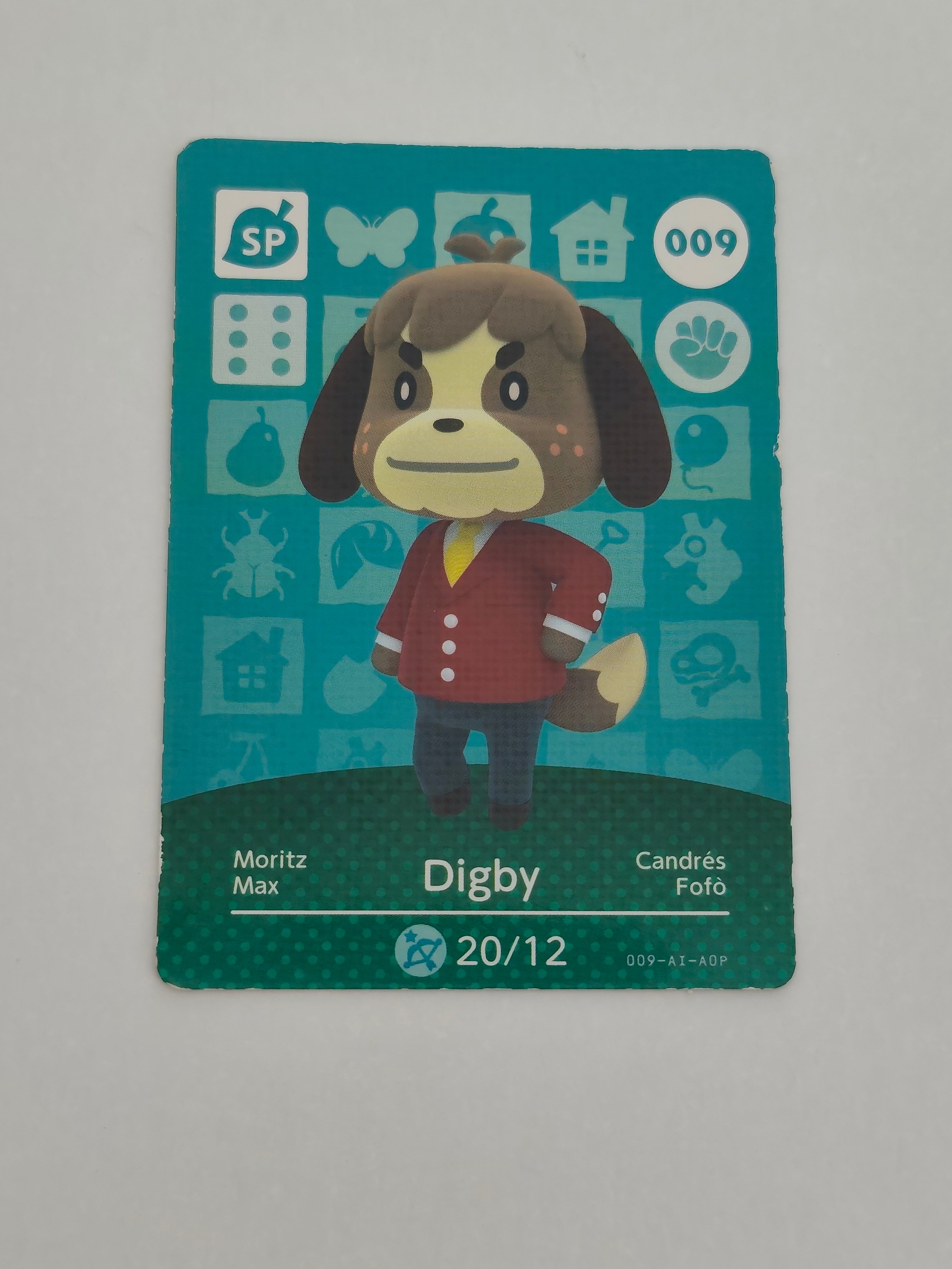 Amiibo Karte | 009 - Digby - Ränder abgenutzt