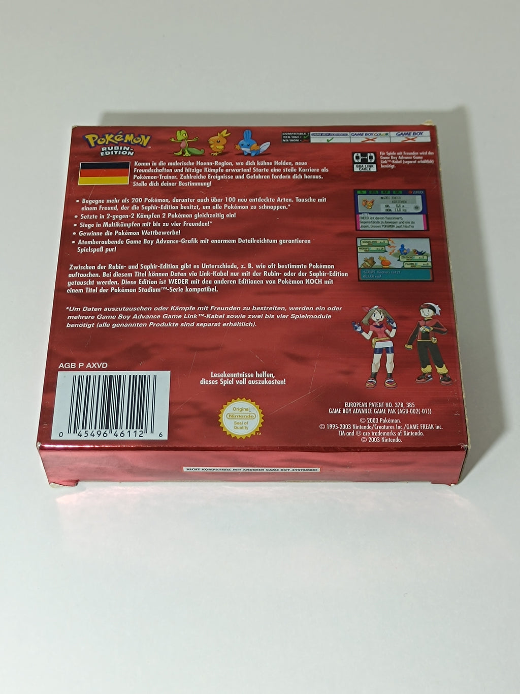 Pokemon Rubin Edition GBA - inkl. Verpackung & Inlay
