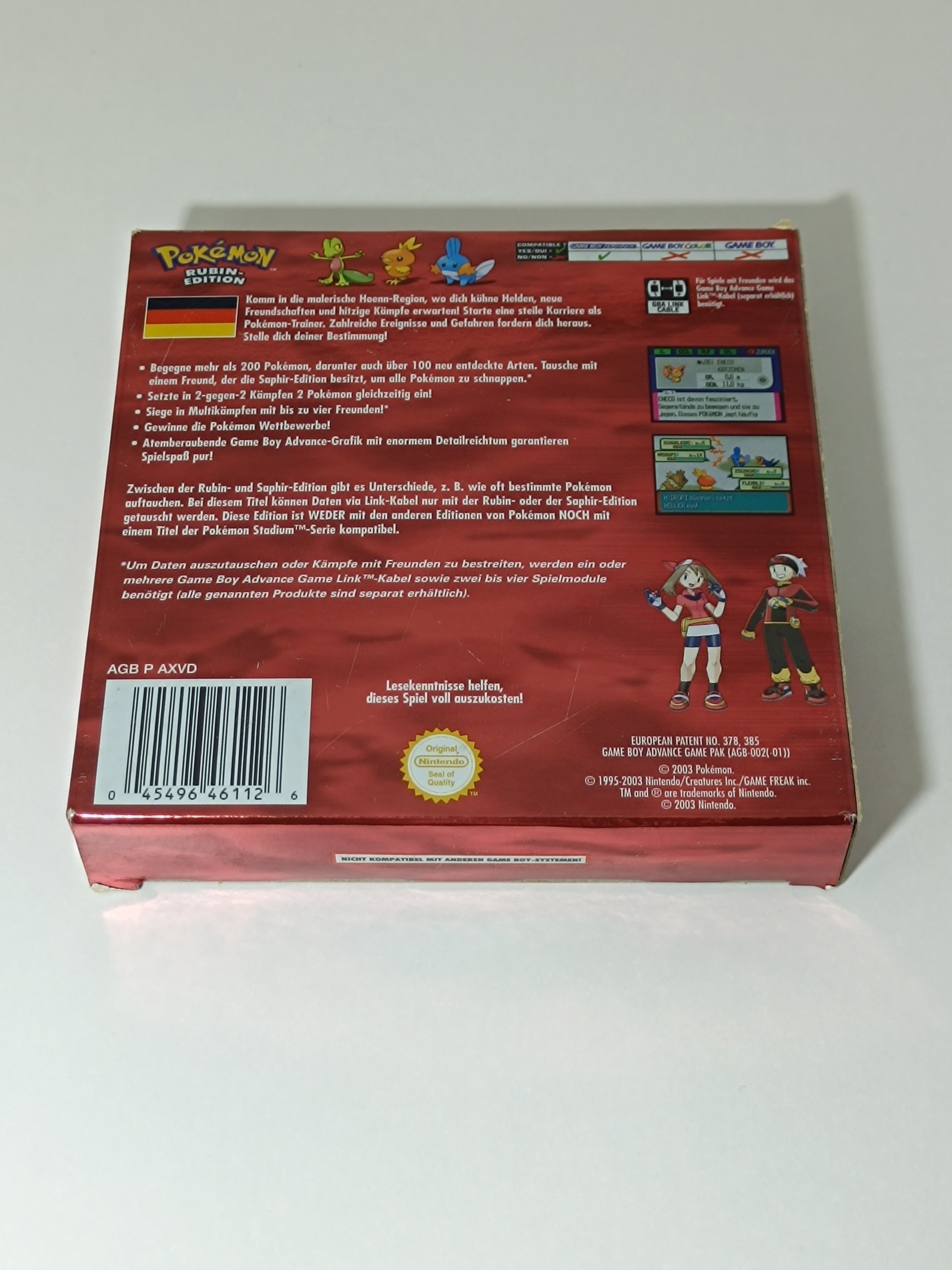 Pokemon Rubin Edition GBA - inkl. Verpackung & Inlay