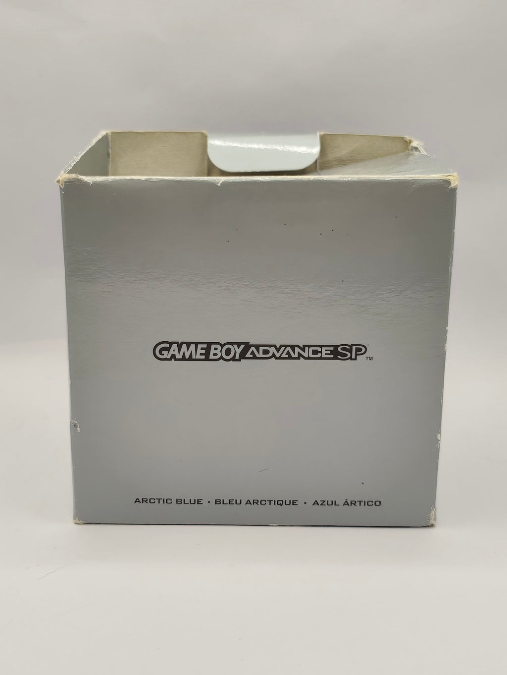 Game Boy Advance SP - Glacier Blue, inkl. Verpackung & Ladegerät