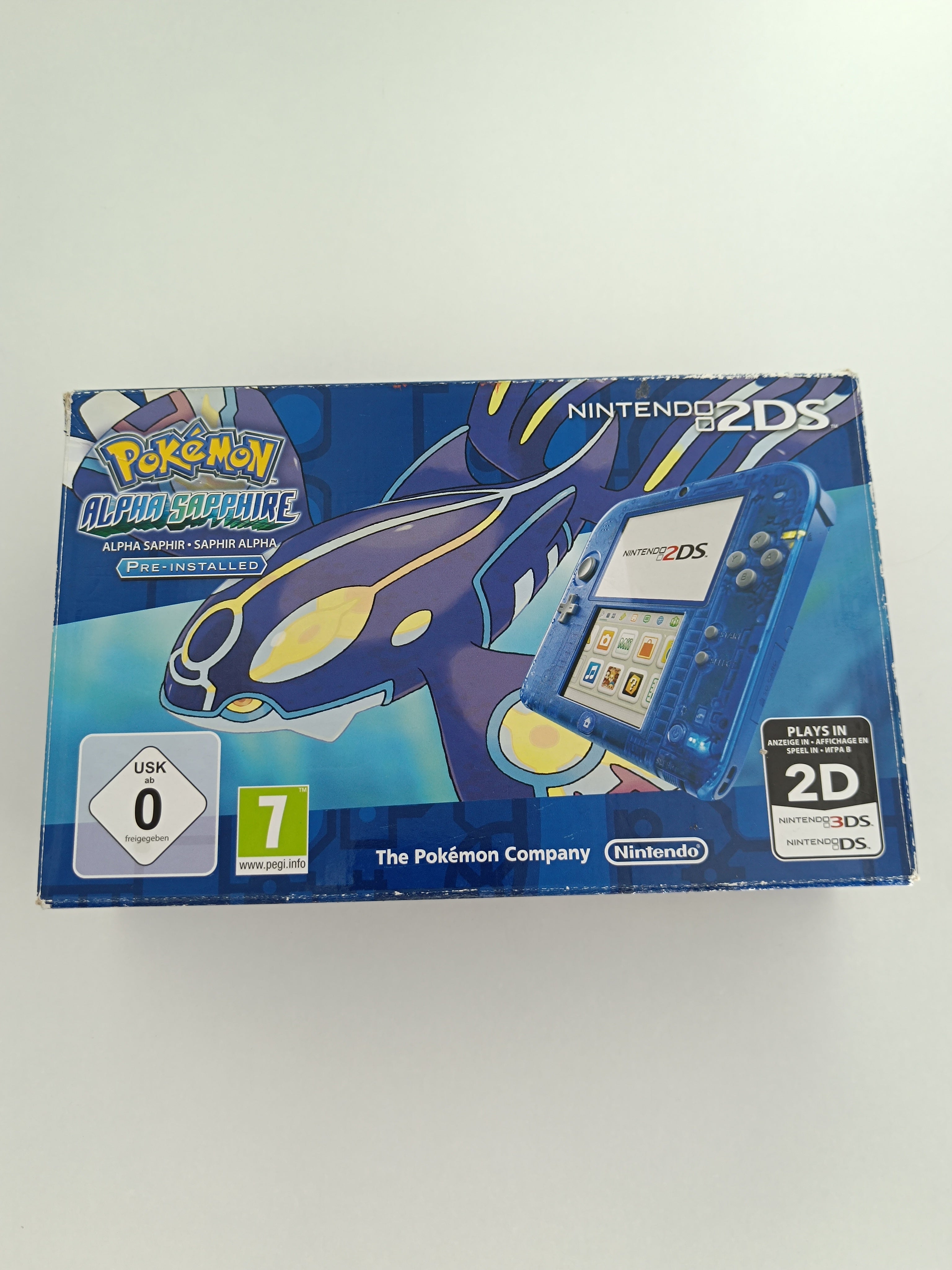 Nintendo 2DS Konsole - Pokemon Alpha Saphir Design - inkl. Originalverpackung