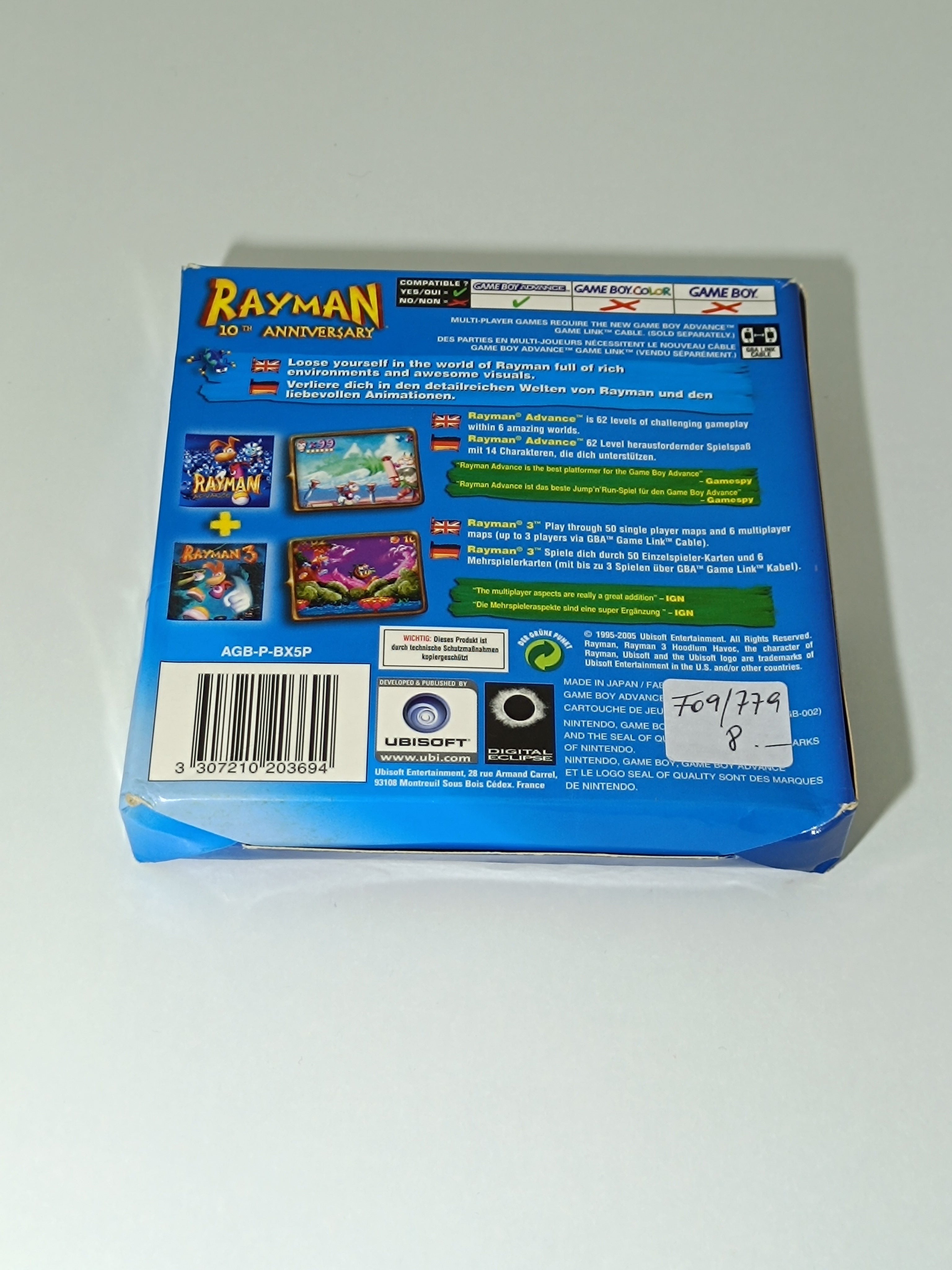 Rayman 10th Anniversary GBA - inkl. Verpackung & Inlay