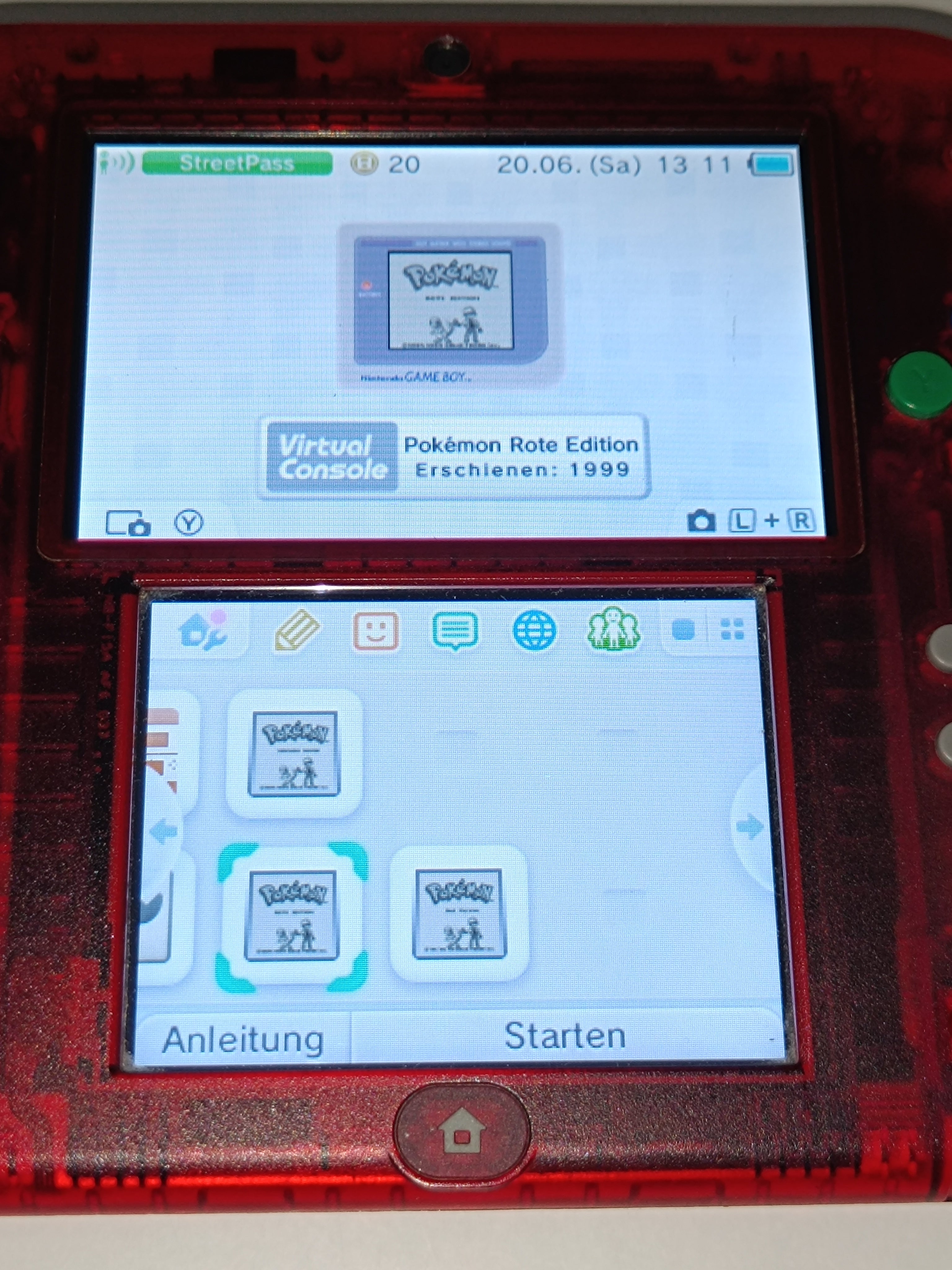 Nintendo 2DS Konsole - Pokemon Rote Edition, inkl. Spiel