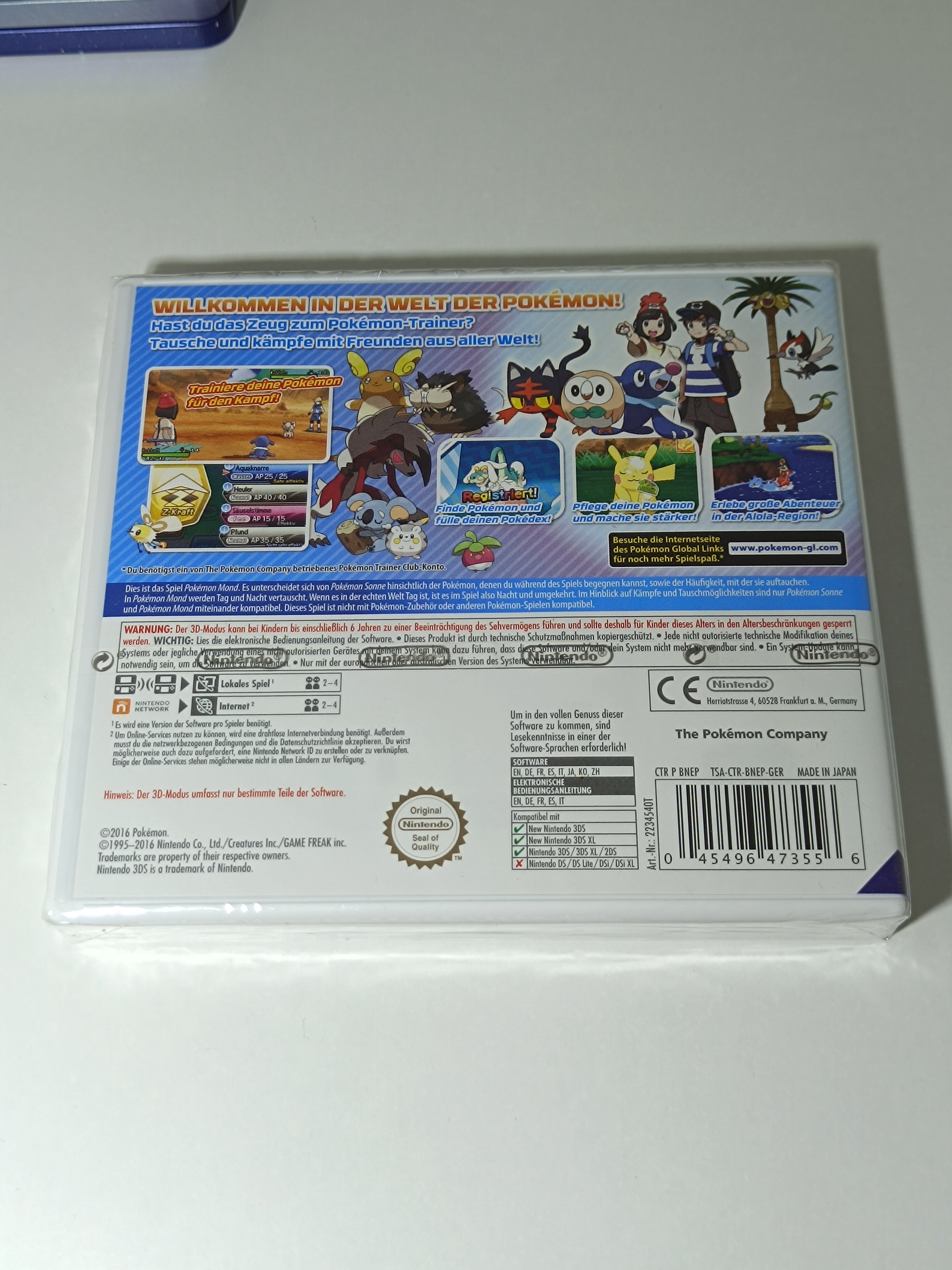 Pokemon Mond Sealed + Karton & Steelbook