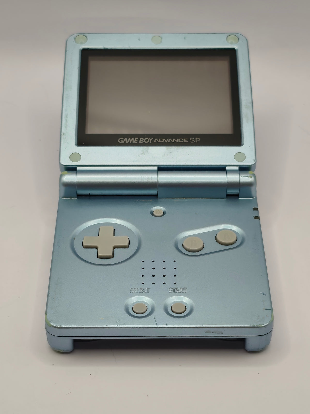 Game Boy Advance SP - Glacier Blue, inkl. Verpackung & Ladegerät