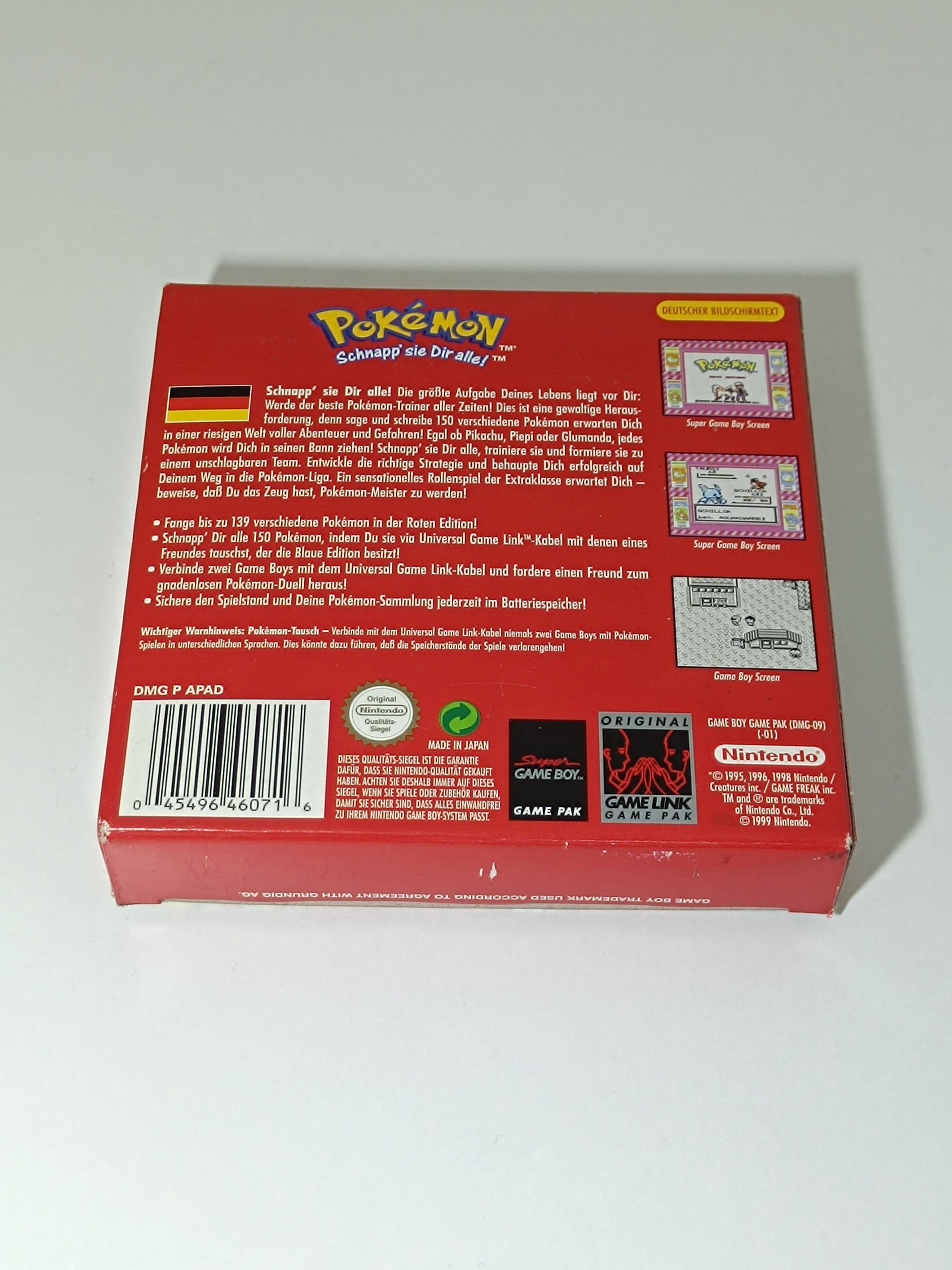Pokemon Rote Edition Game Boy - Leerhülle ohne Inhalt