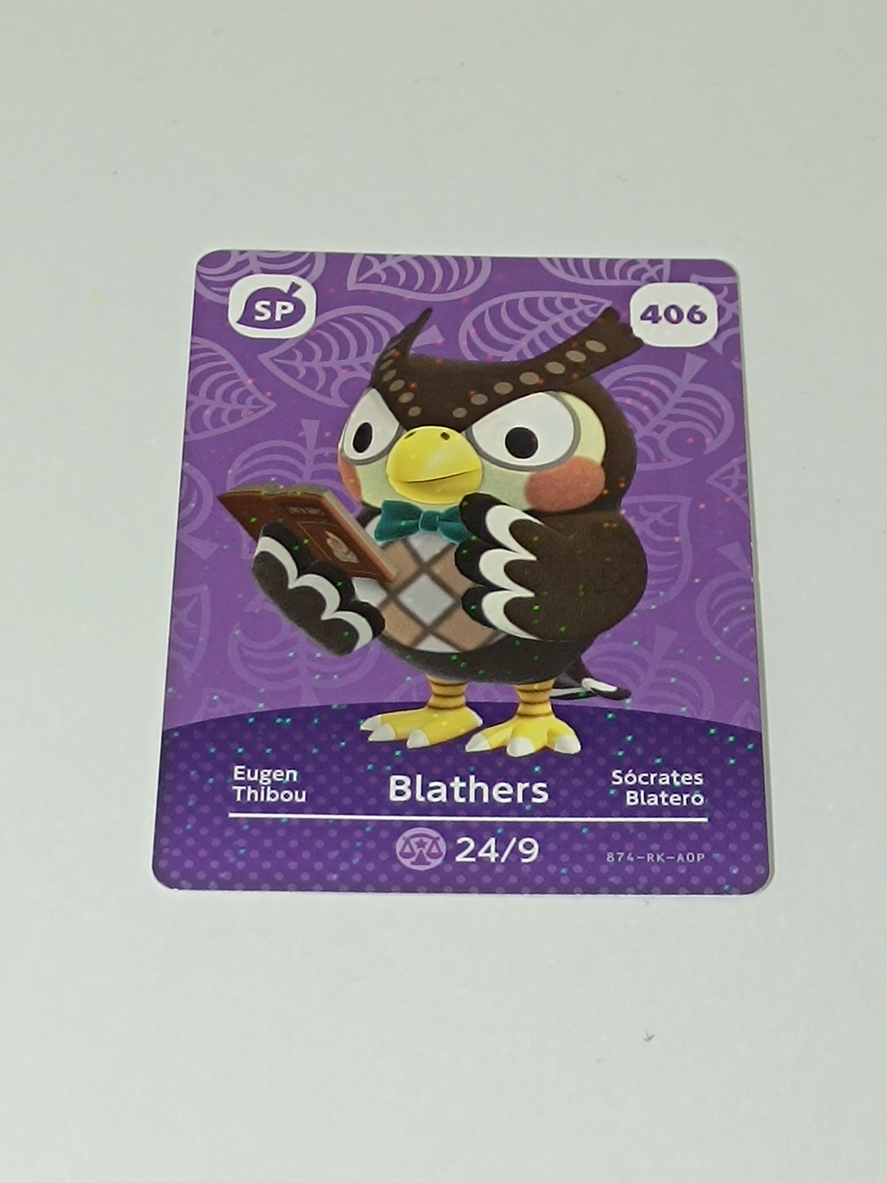 Amiibo Karte | 406 - Blathers