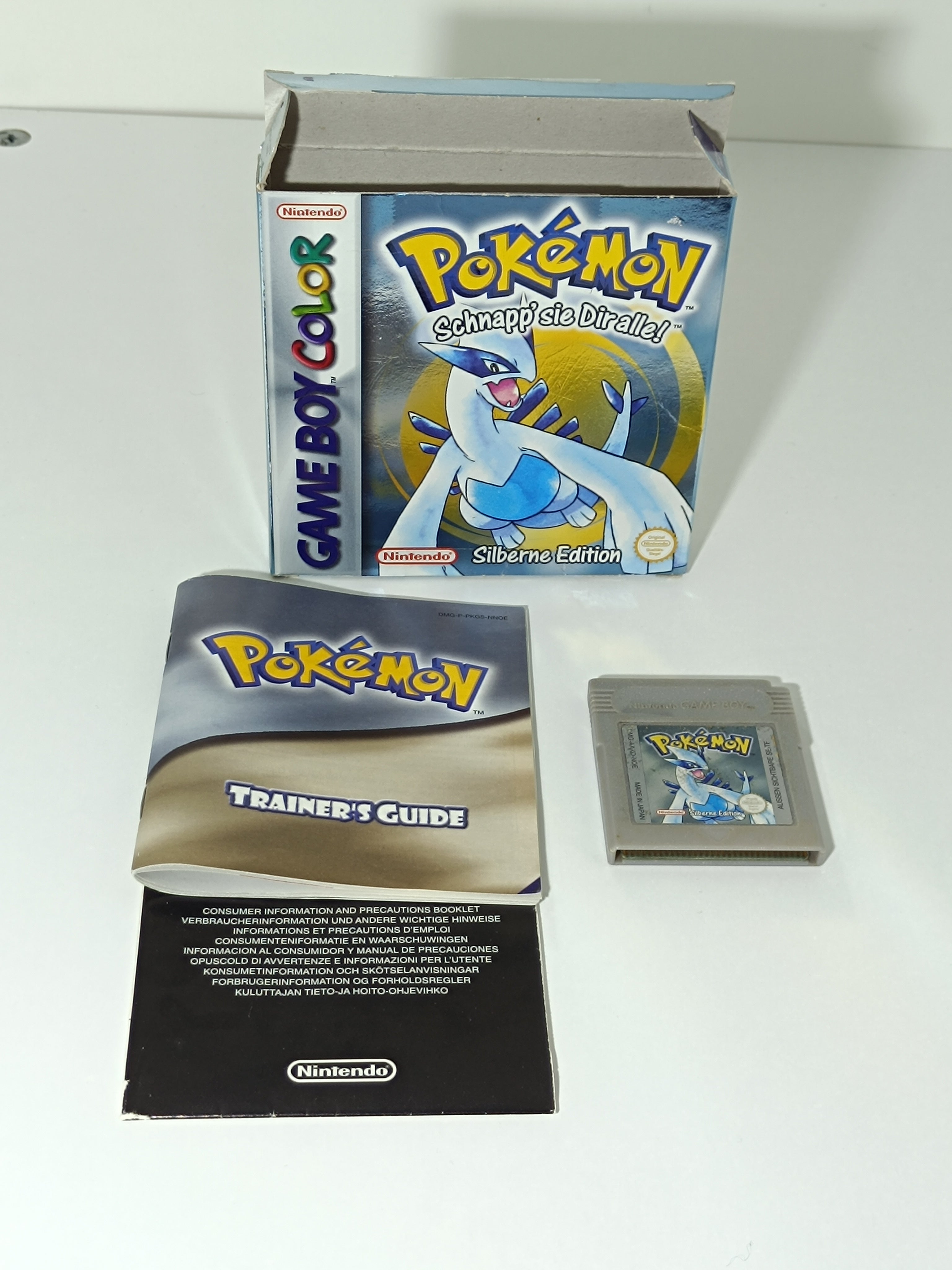 Pokemon Silberne Edition Game Boy Color - inkl. Verpackung & Anleitung