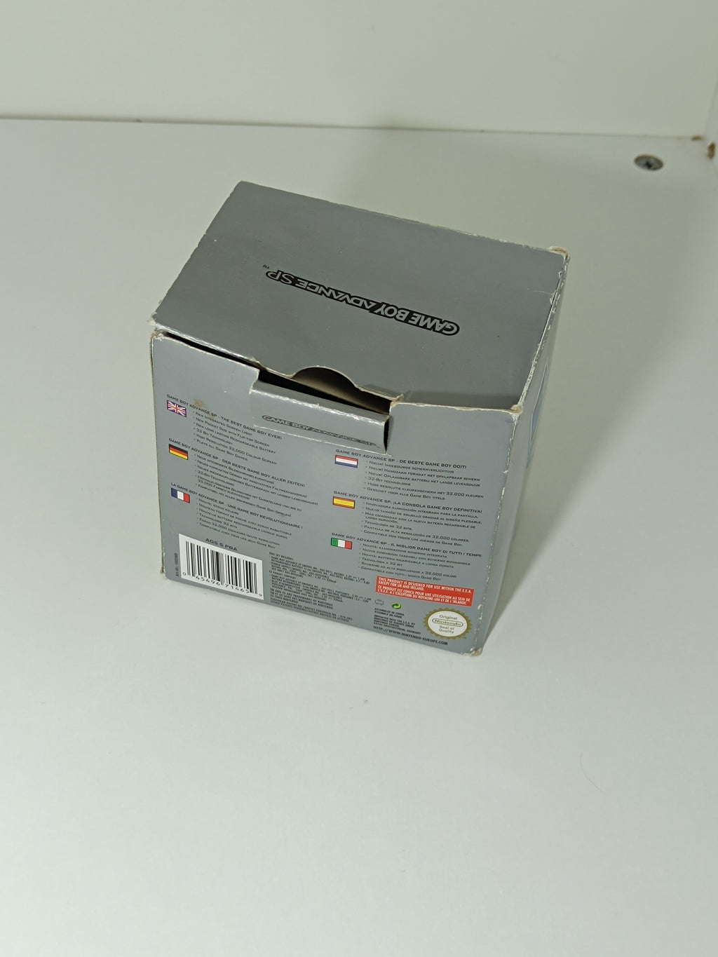 Game Boy Advance SP - Glacier Blue, inkl. Verpackung & Ladegerät