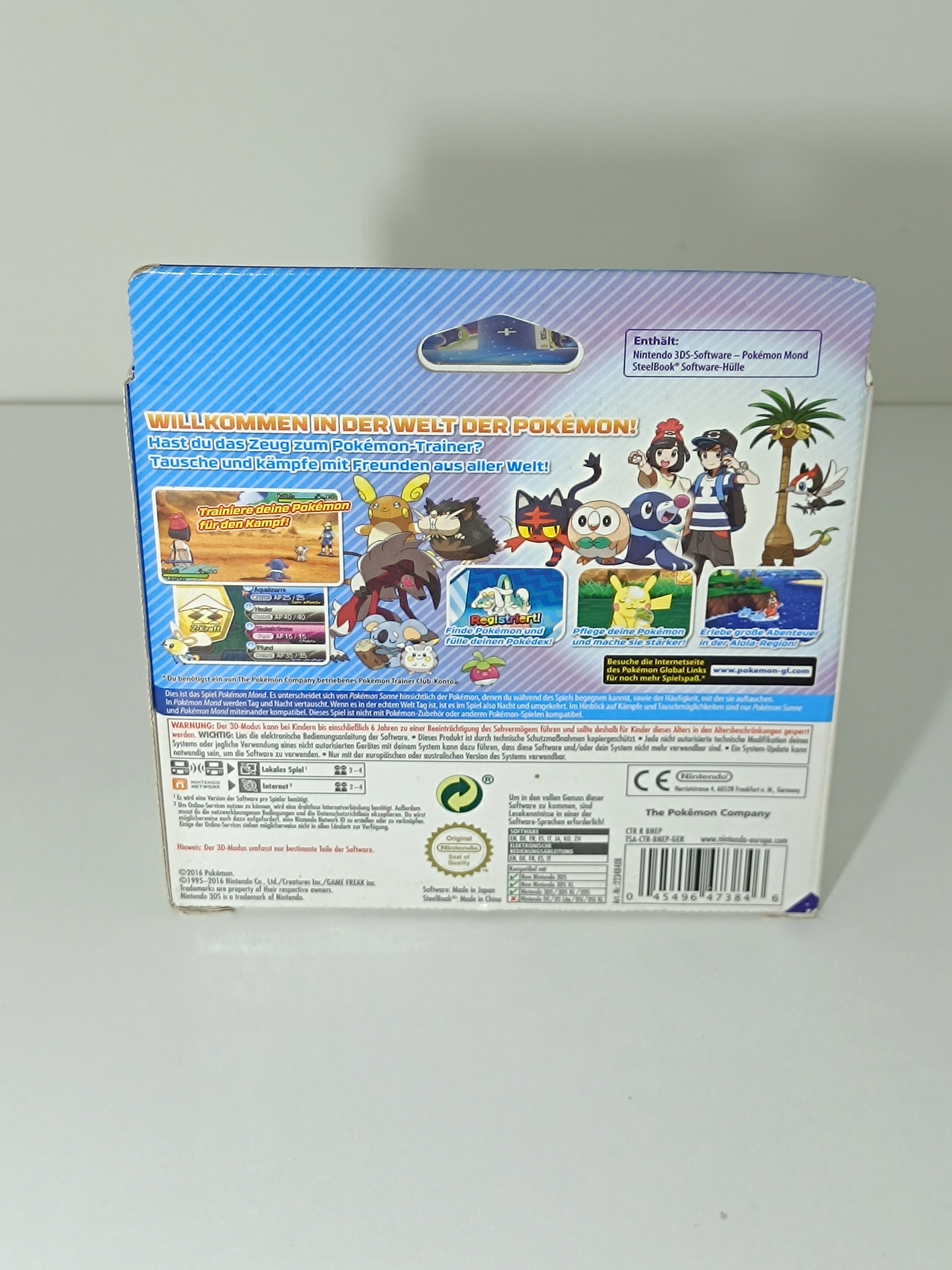 Pokemon Mond Sealed + Karton & Steelbook