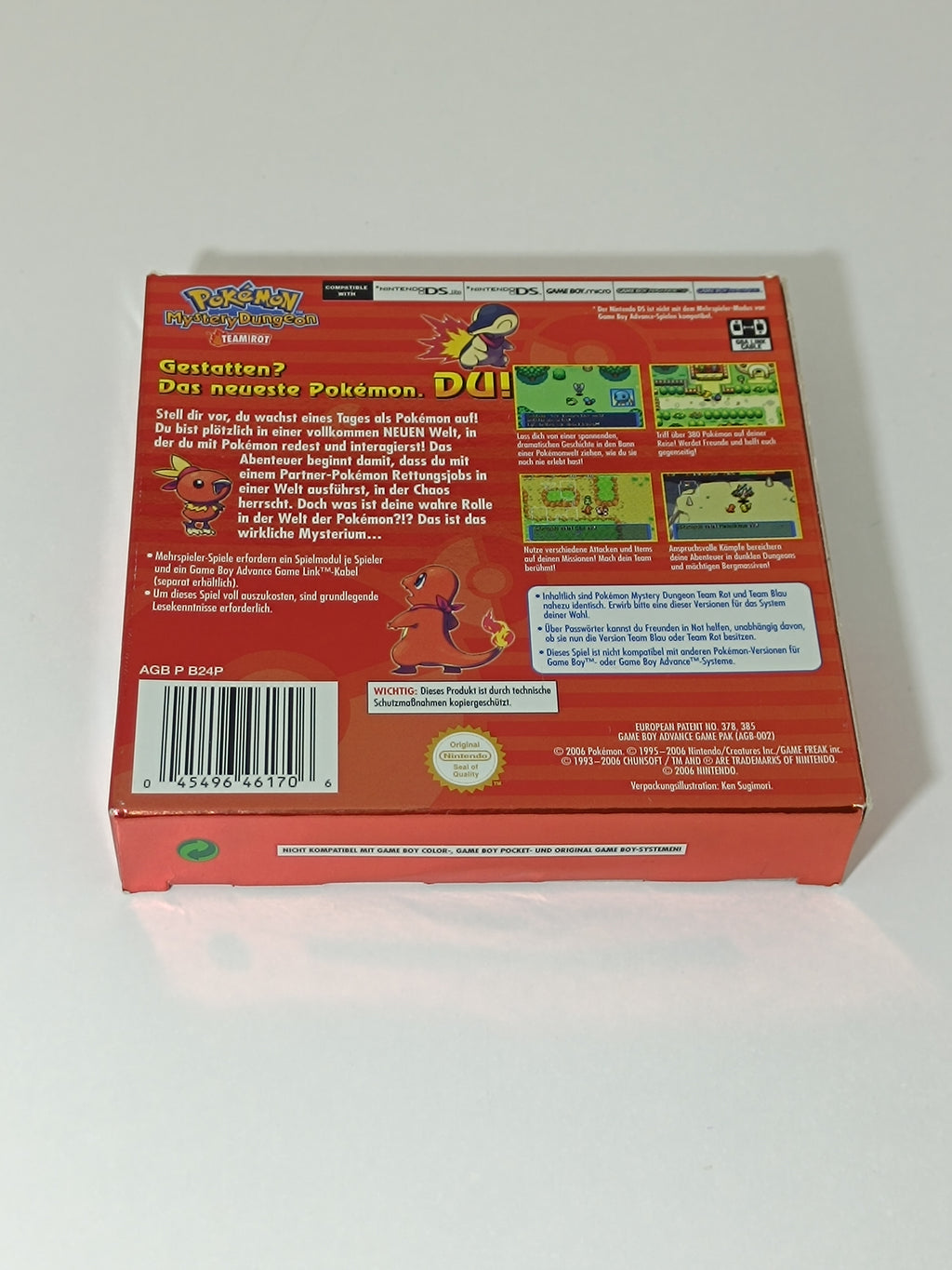 Pokemon Mystery Dungeon Team Rot GBA - mit Verpackung, Inlay, VIP Code & Anleitung
