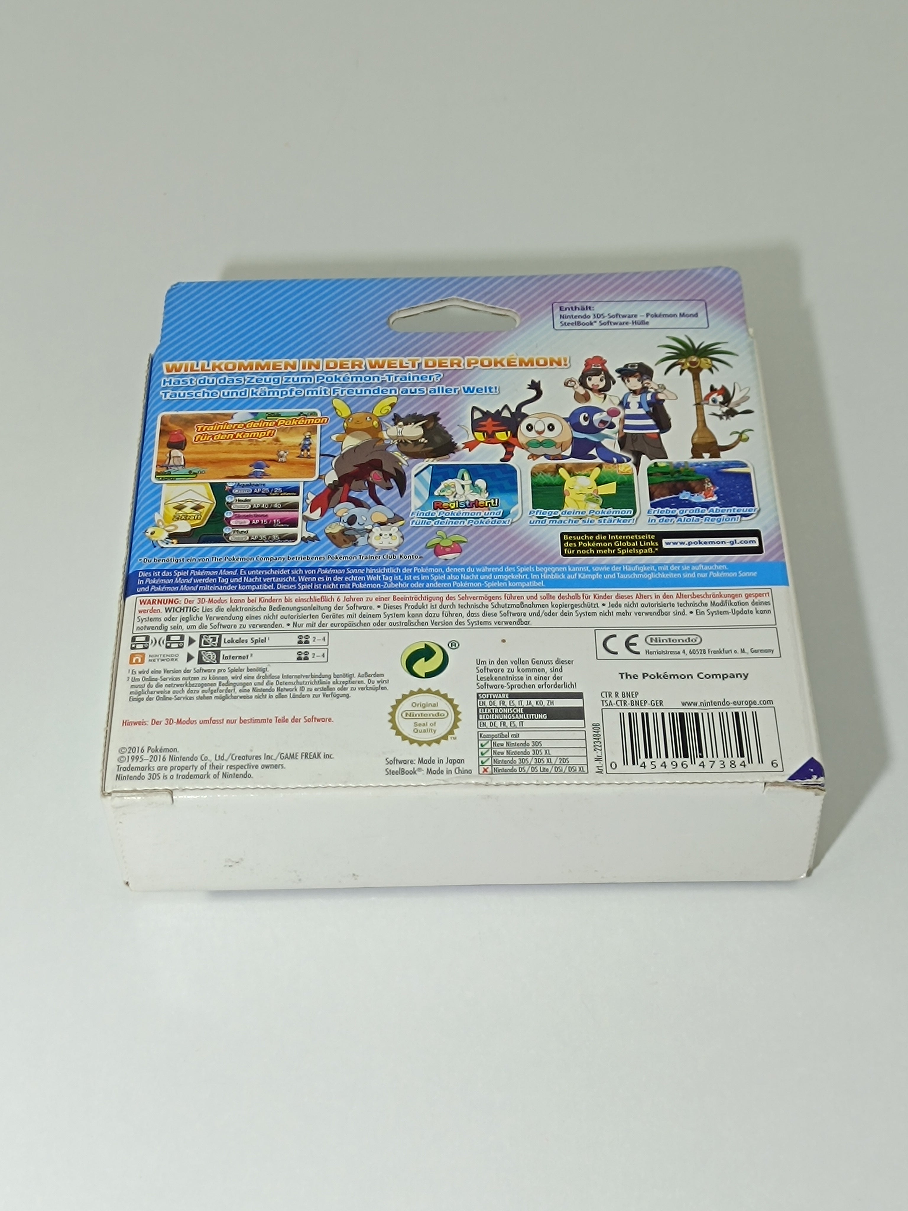 Pokemon Mond Sealed + Karton & Steelbook