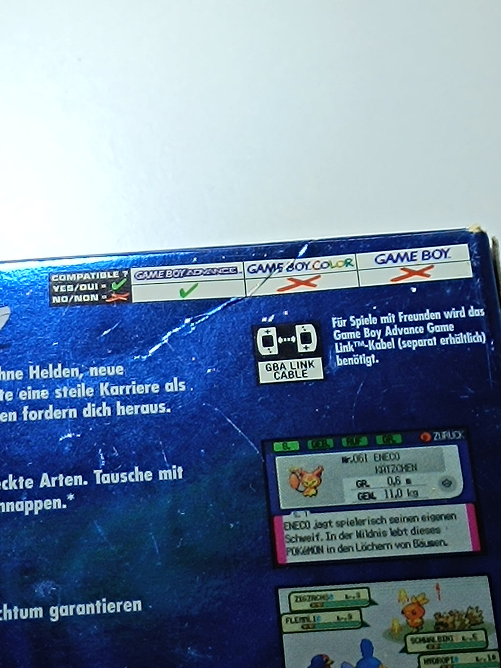 Pokemon Saphir Edition GBA - inkl. Verpackung, Anleitung & Inlay