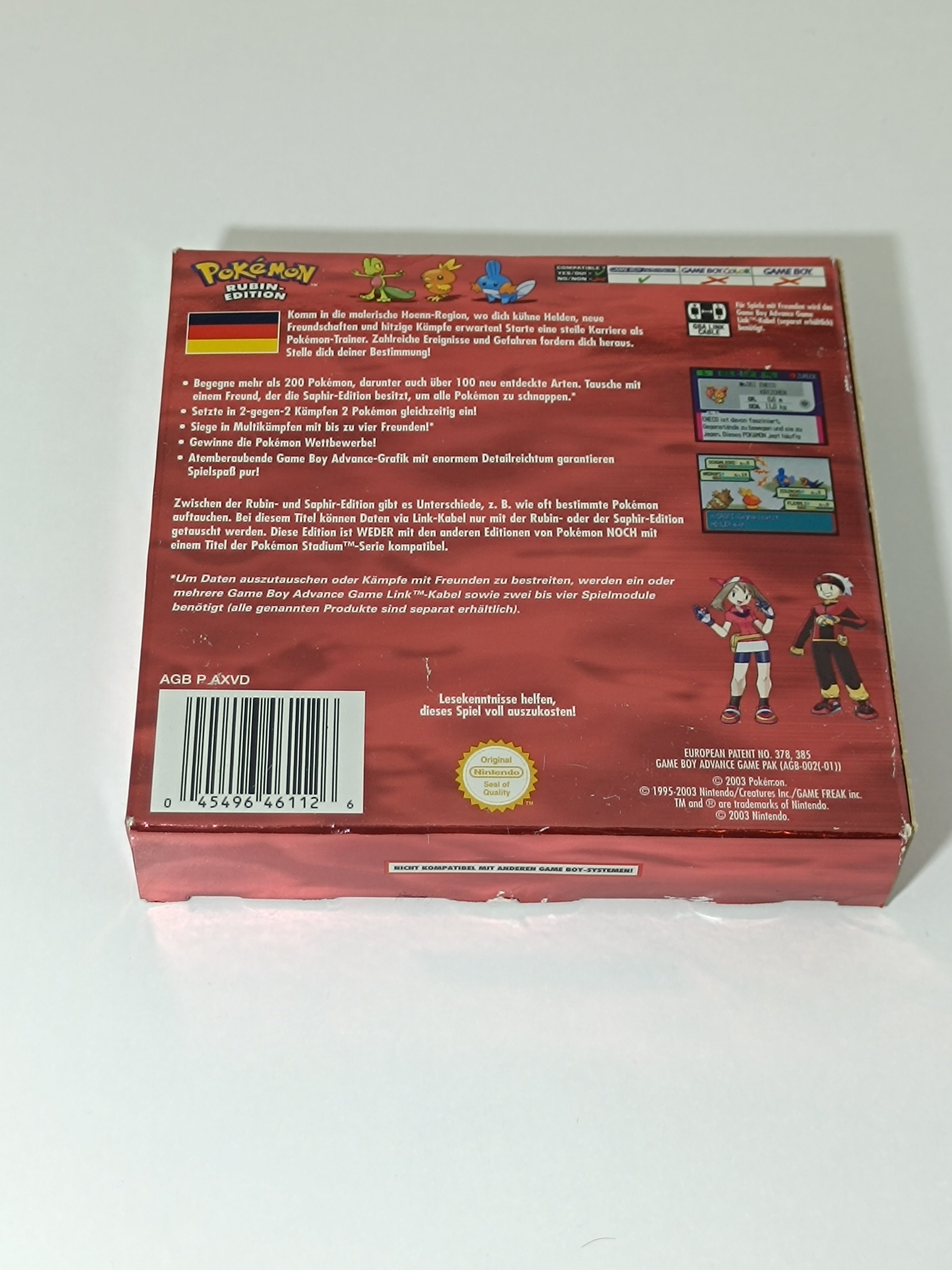 Pokemon Rubin Edition GBA - inkl. Verpackung, Anleitung & VIP Code