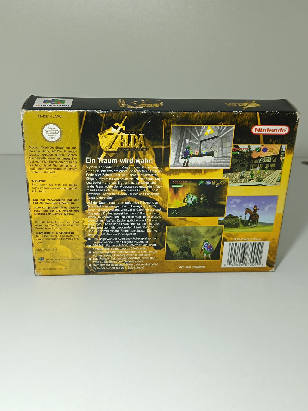 The Legend of Zelda - Ocarina of time - inkl. Verpackung, Inlay & Anleitung