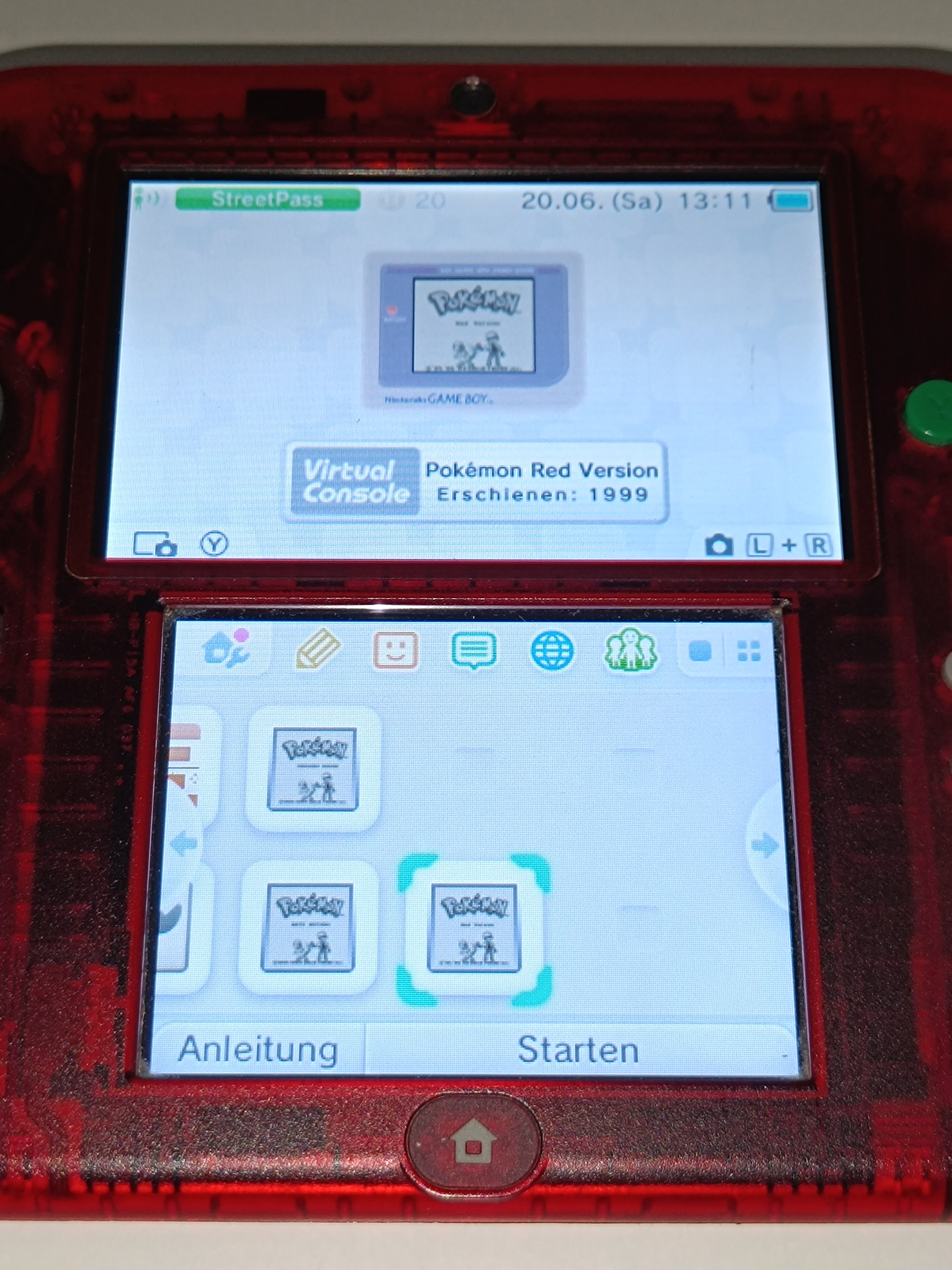 Nintendo 2DS Konsole - Pokemon Rote Edition, inkl. Spiel