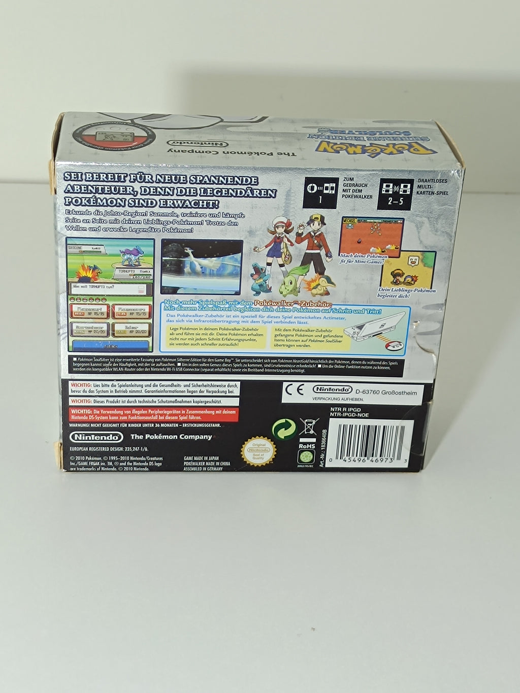 Pokemon Soulsilver, silberne Edition | inkl. Karton, Pokewalker, Verpackung, ...