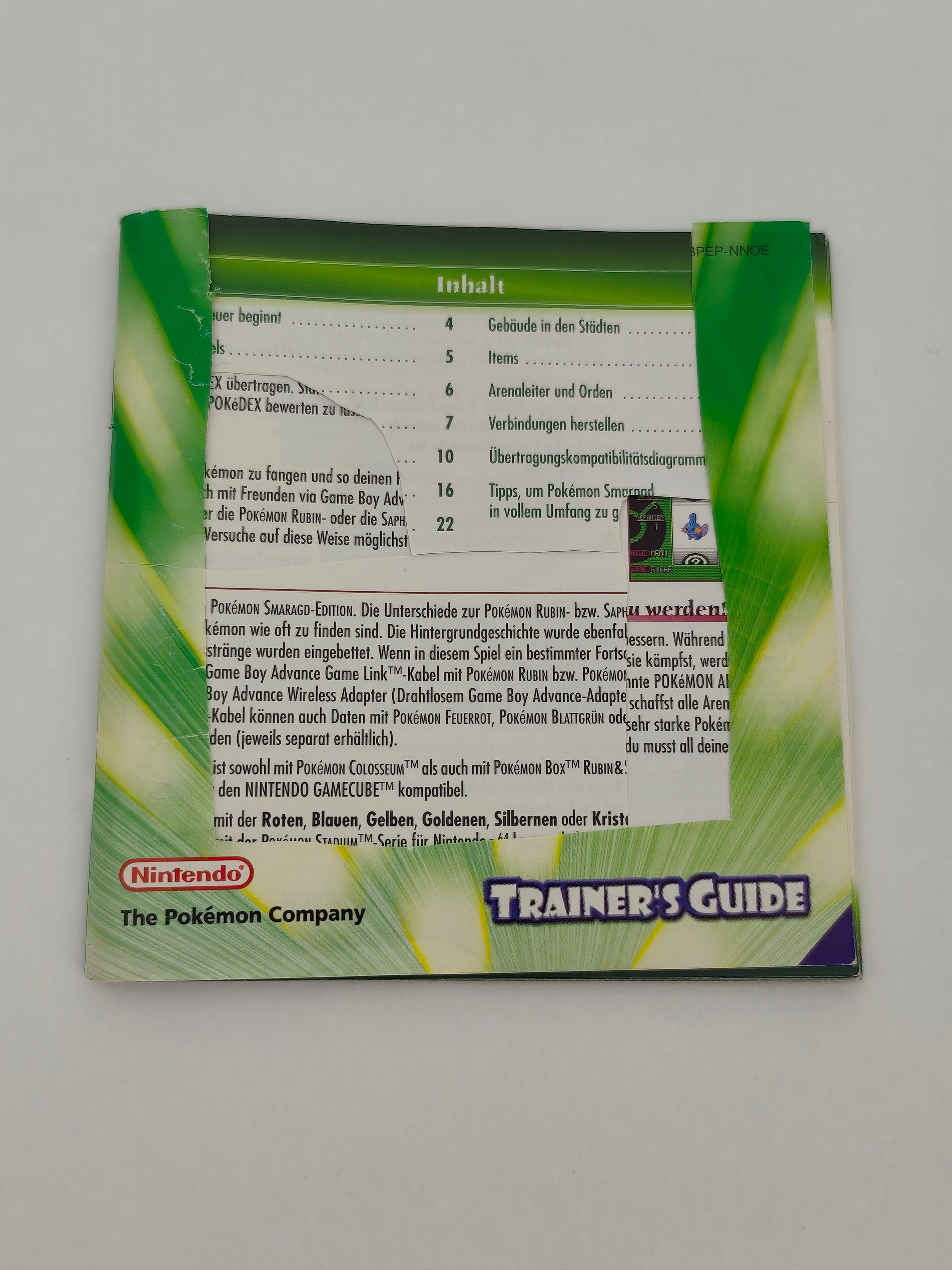 Pokemon Smaragd Edition - Leerhülle mit Anleitung, Inlay & VIP Code