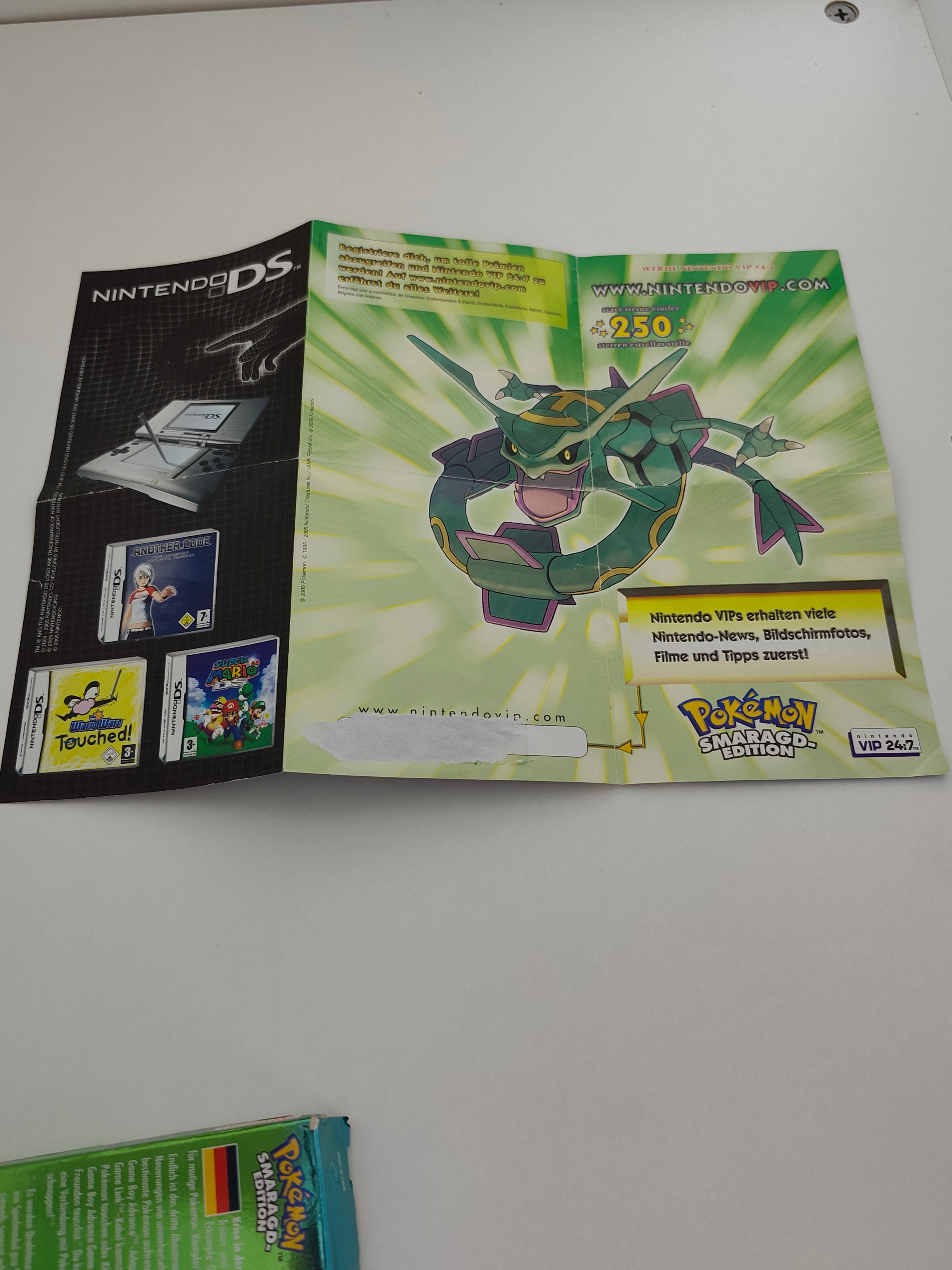 Pokemon Smaragd Edition - Leerhülle mit Anleitung, Inlay & VIP Code