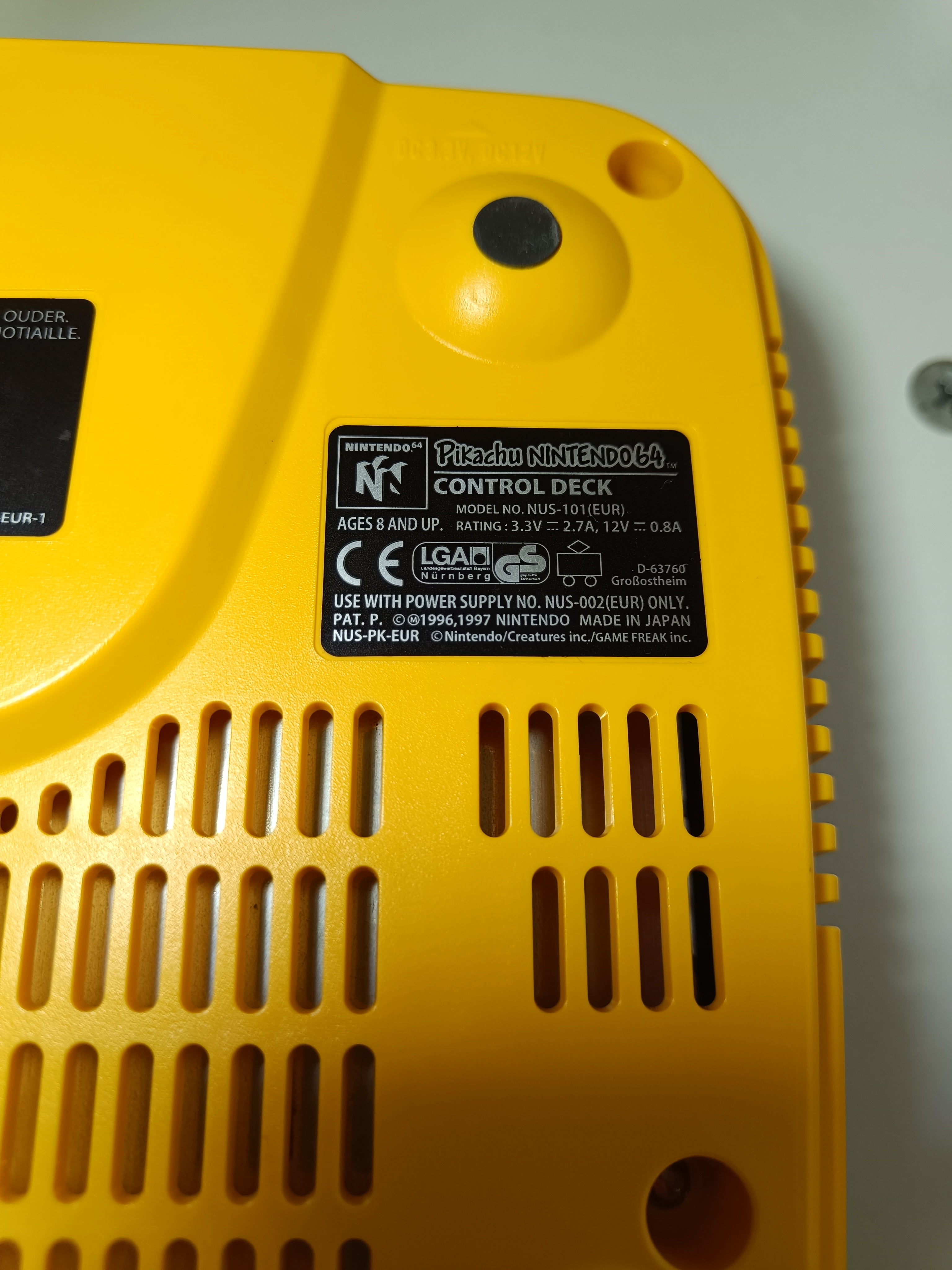 Nintendo 64 Konsole - Pokemon Pikachu Edition