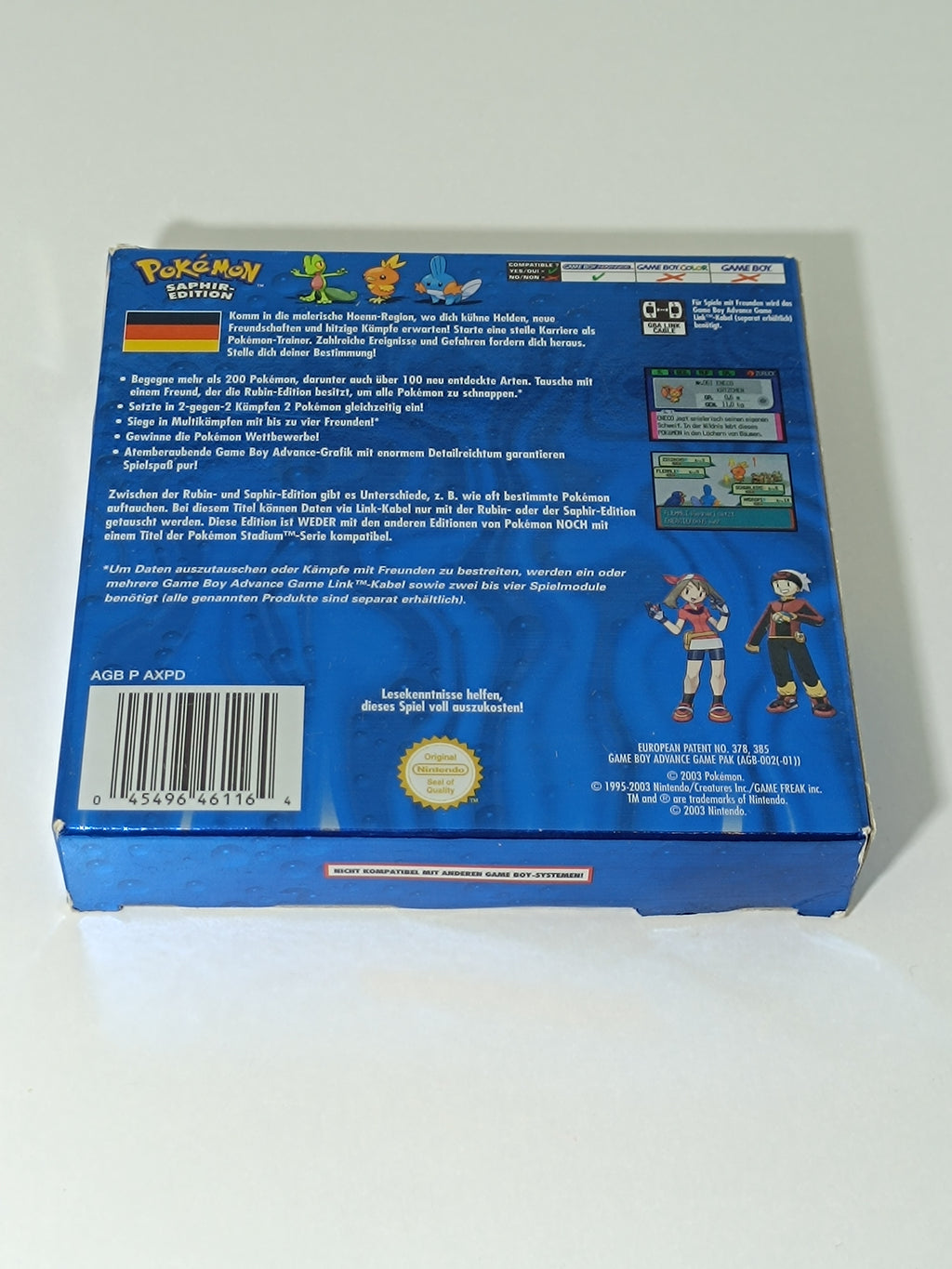 Pokemon Saphir Edition GBA - inkl. Verpackung, Inlay & Anleitung