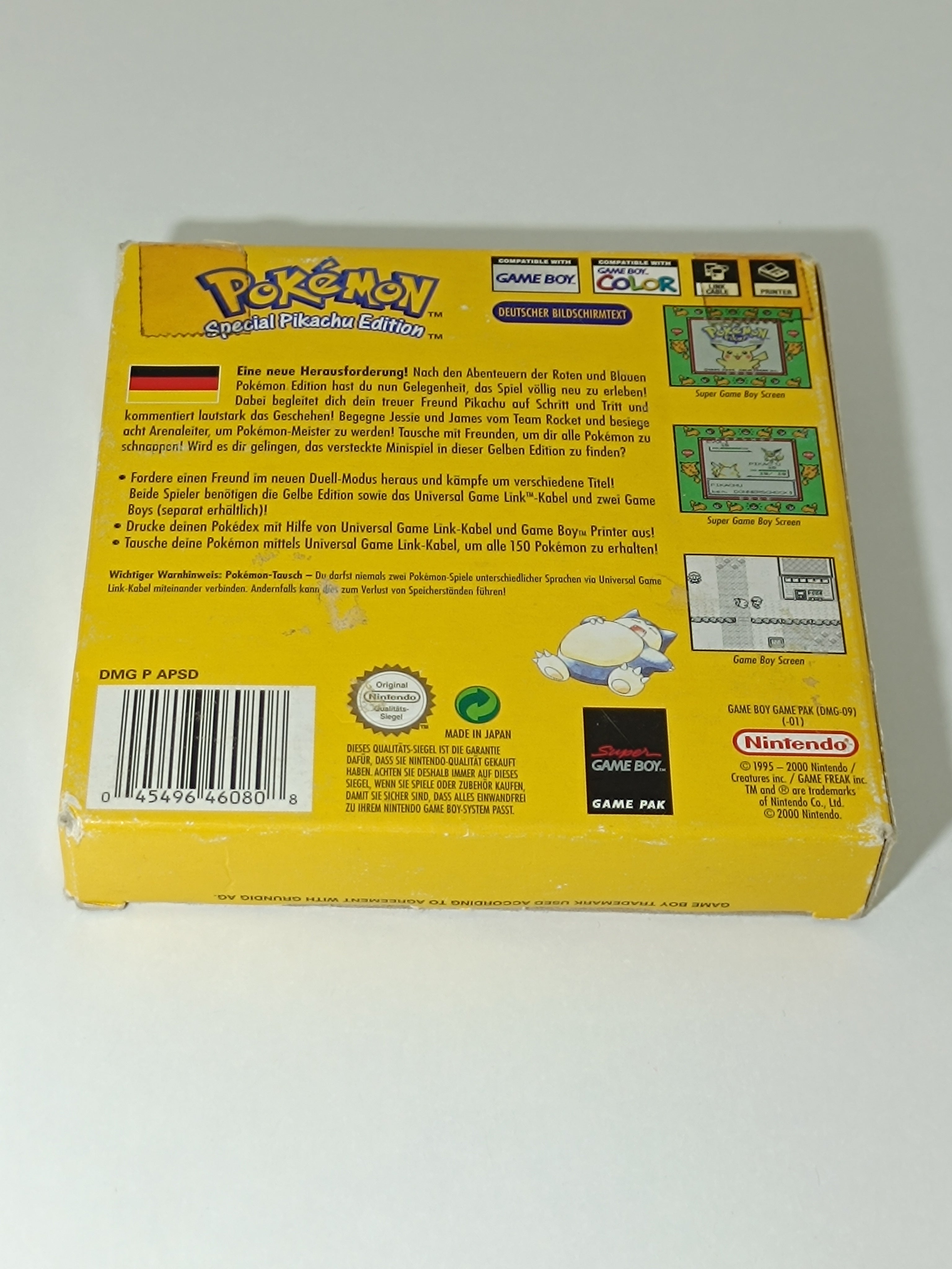 Pokemon Gelbe Edition Game Boy - inkl. Verpackung, Inlay & Anleitung