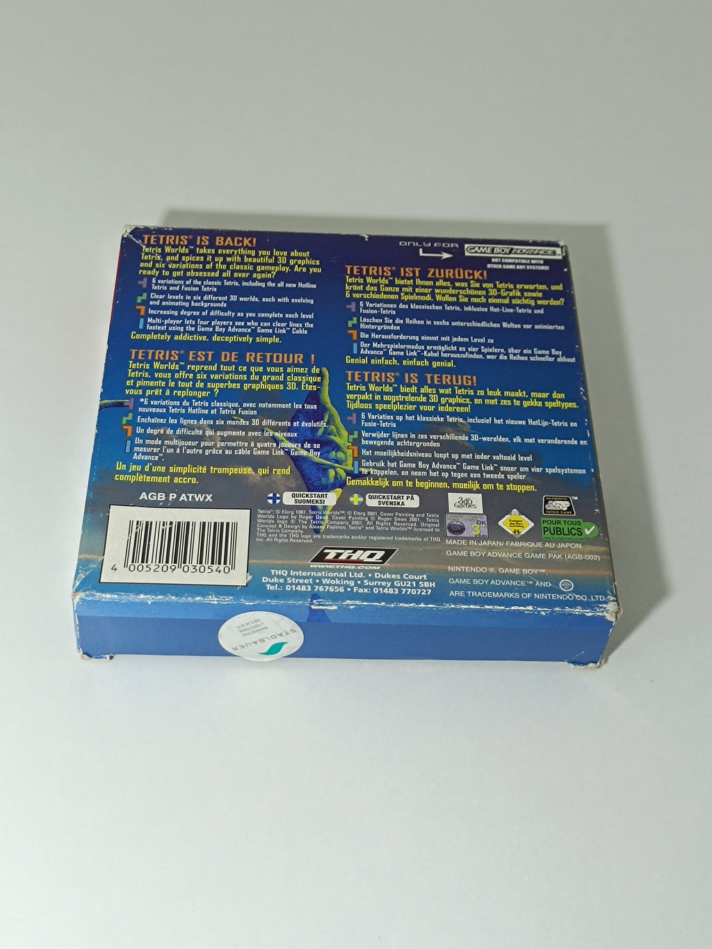 Tetris Worlds GBA - inkl. Verpackung & Anleitung