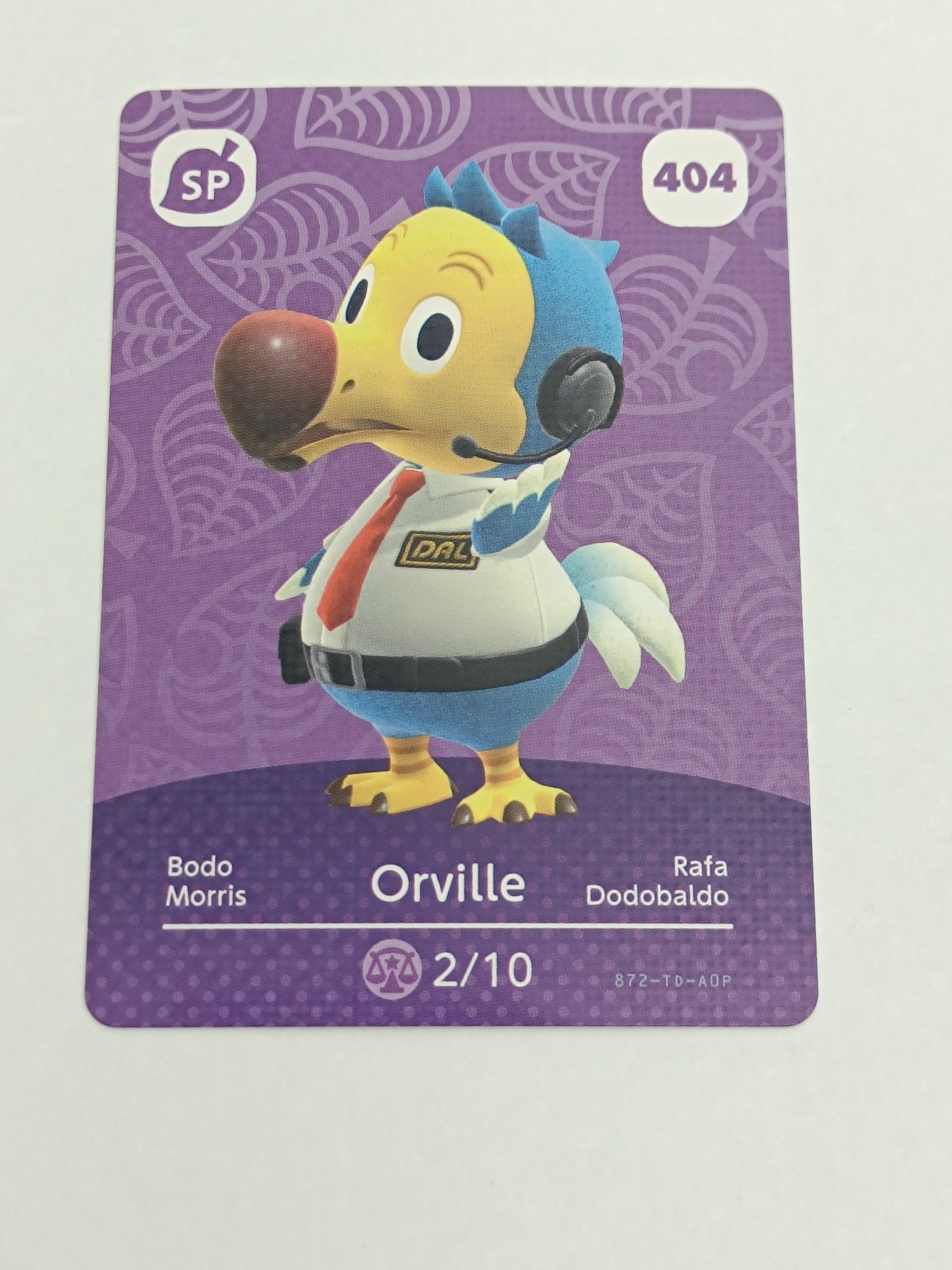Amiibo Karte | 404 - Orville