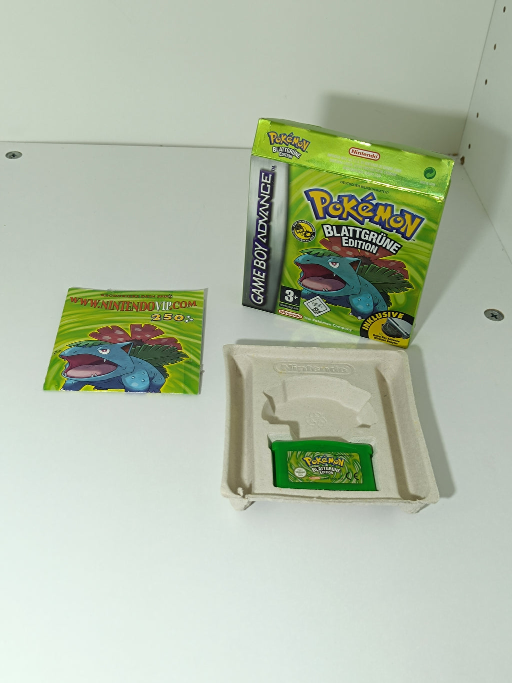 Pokemon Blattgrüne Edition GBA - inkl. Verpackung, Inlay & VIP Code