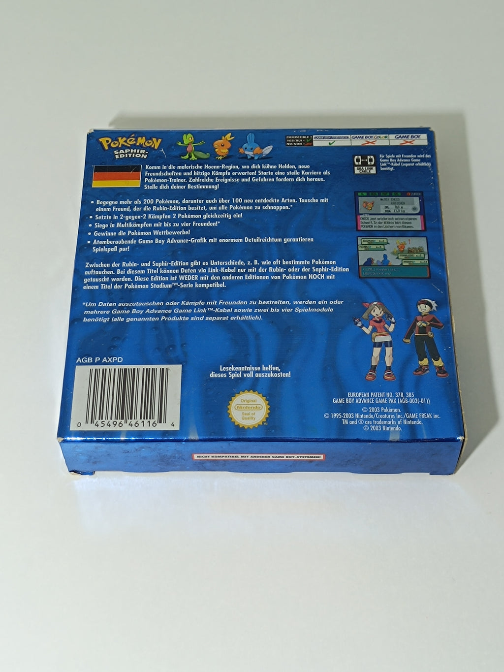 Pokemon Saphir Edition GBA - inkl. Verpackung & Inlay
