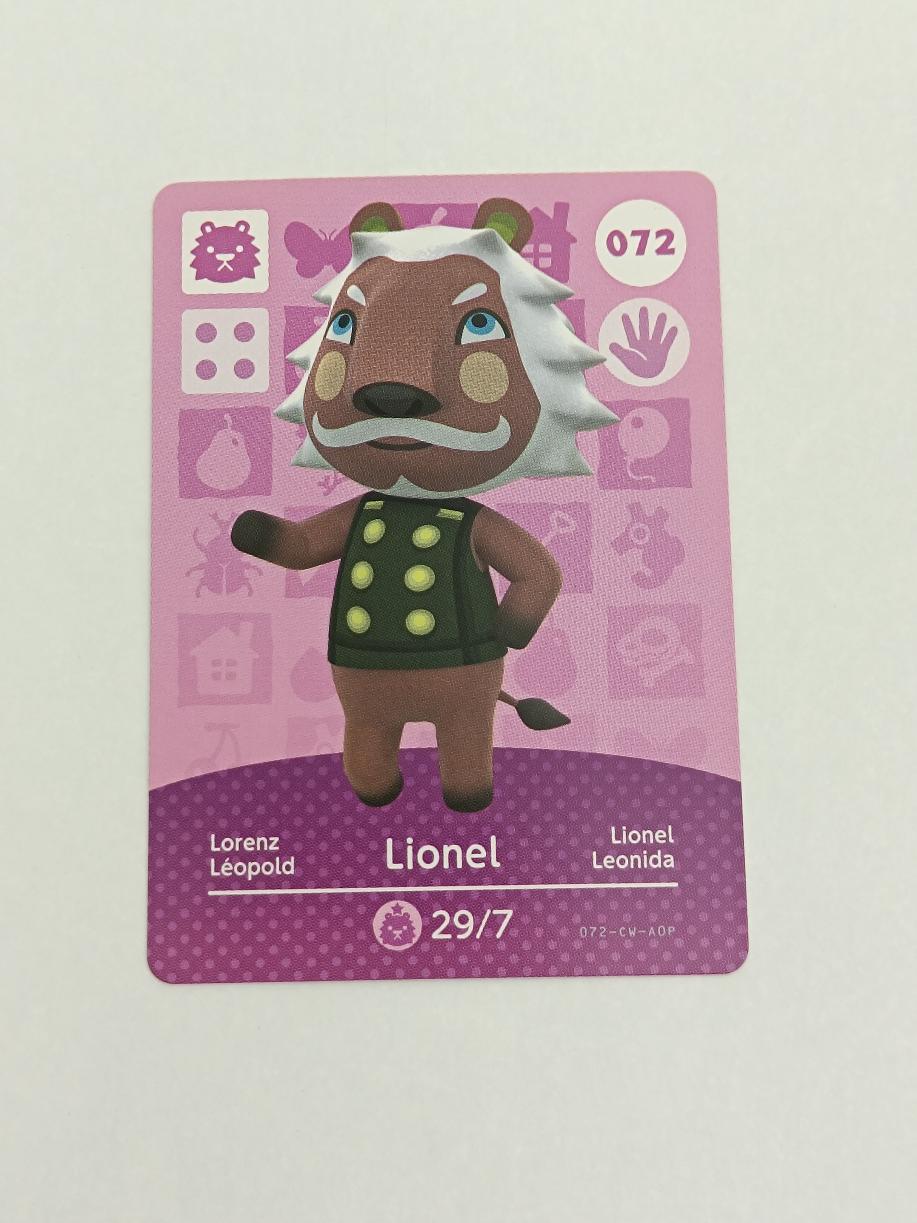 Amiibo Karte | 072 - Lionel