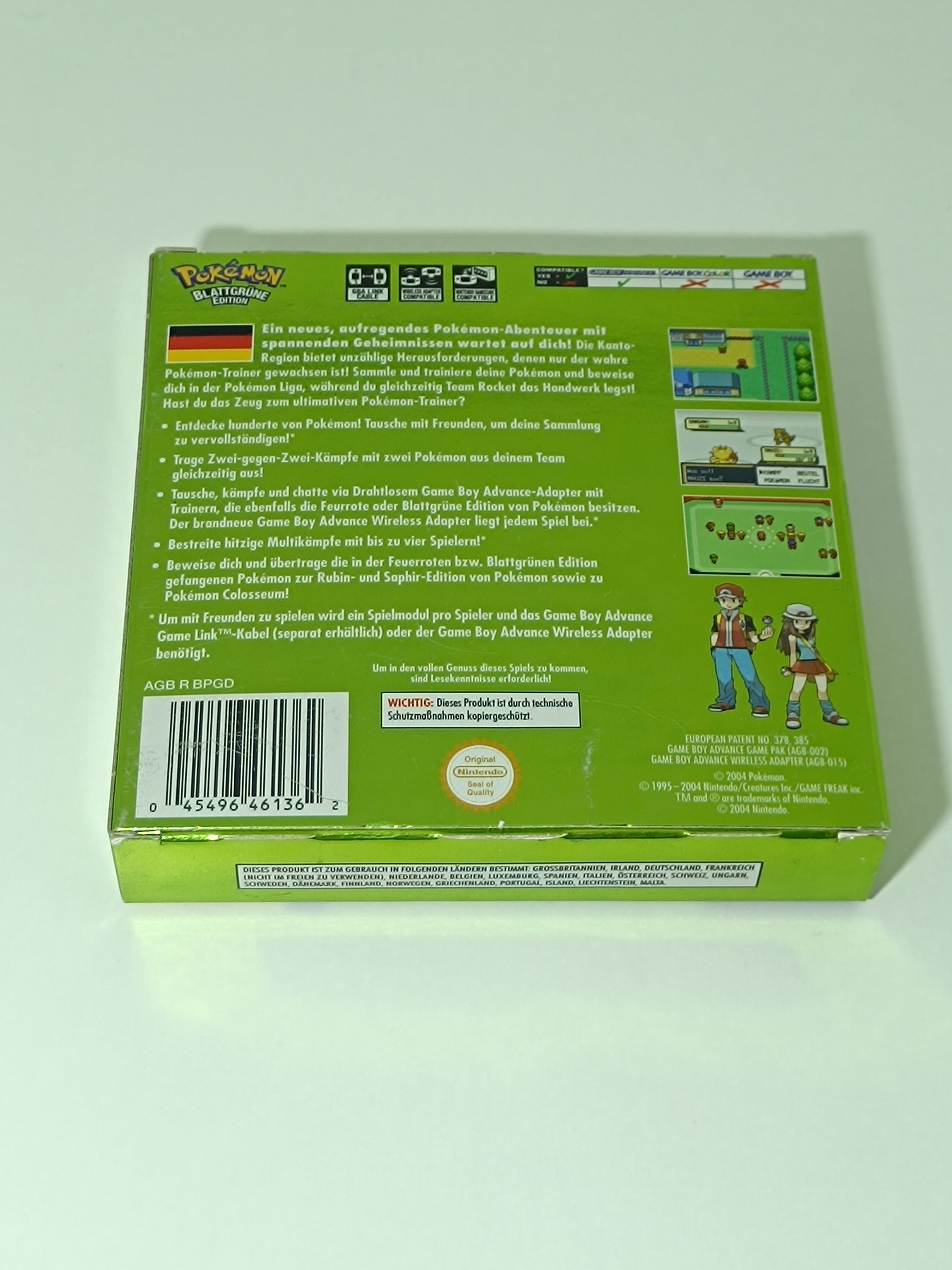 Pokemon Blattgrüne Edition GBA - Leerhülle ohne Inhalt