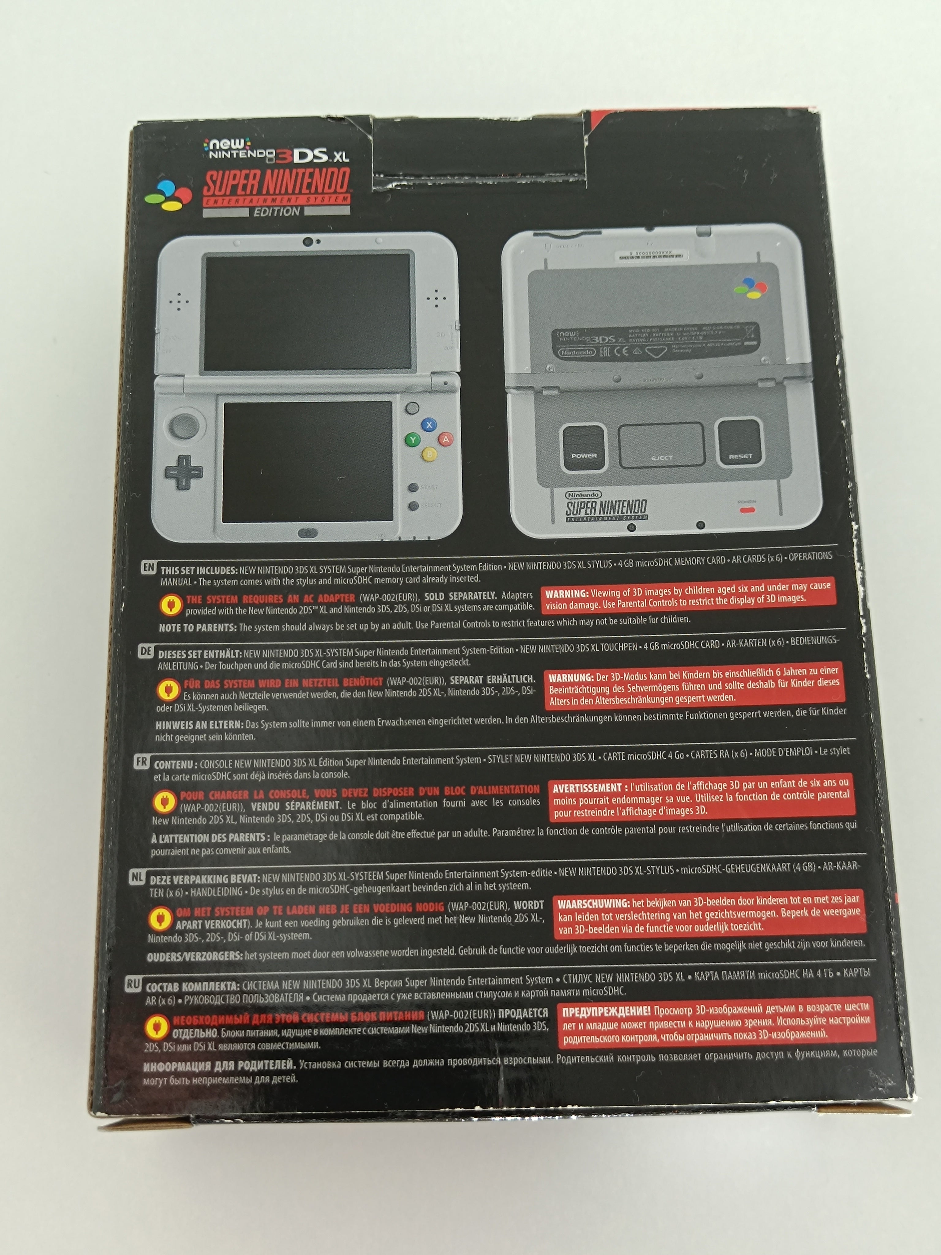New Nintendo 3DS XL - SNES Edition inkl. Verpackung & Ladegerät