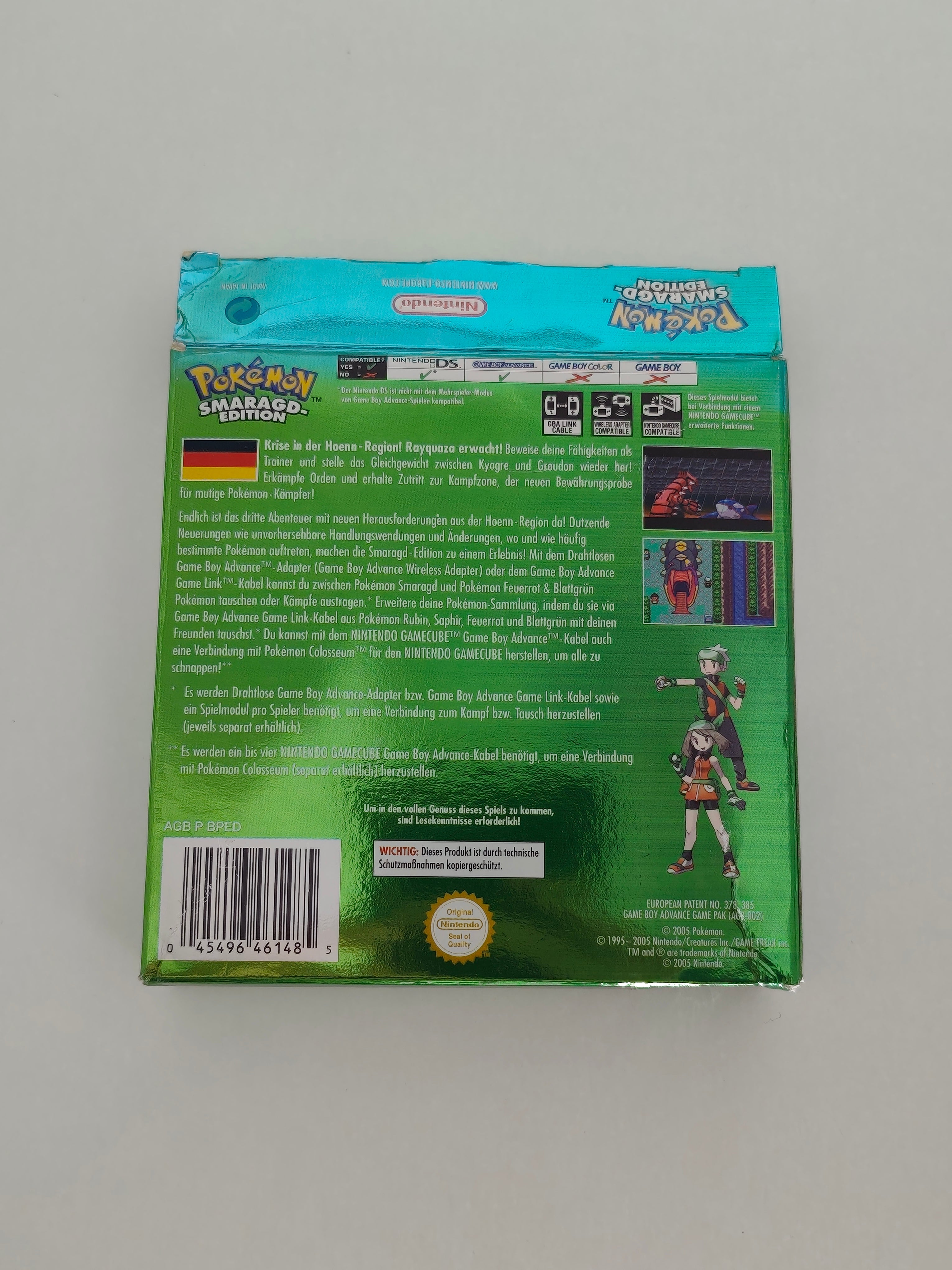 Pokemon Smaragd Edition - Leerhülle mit Anleitung, Inlay & VIP Code
