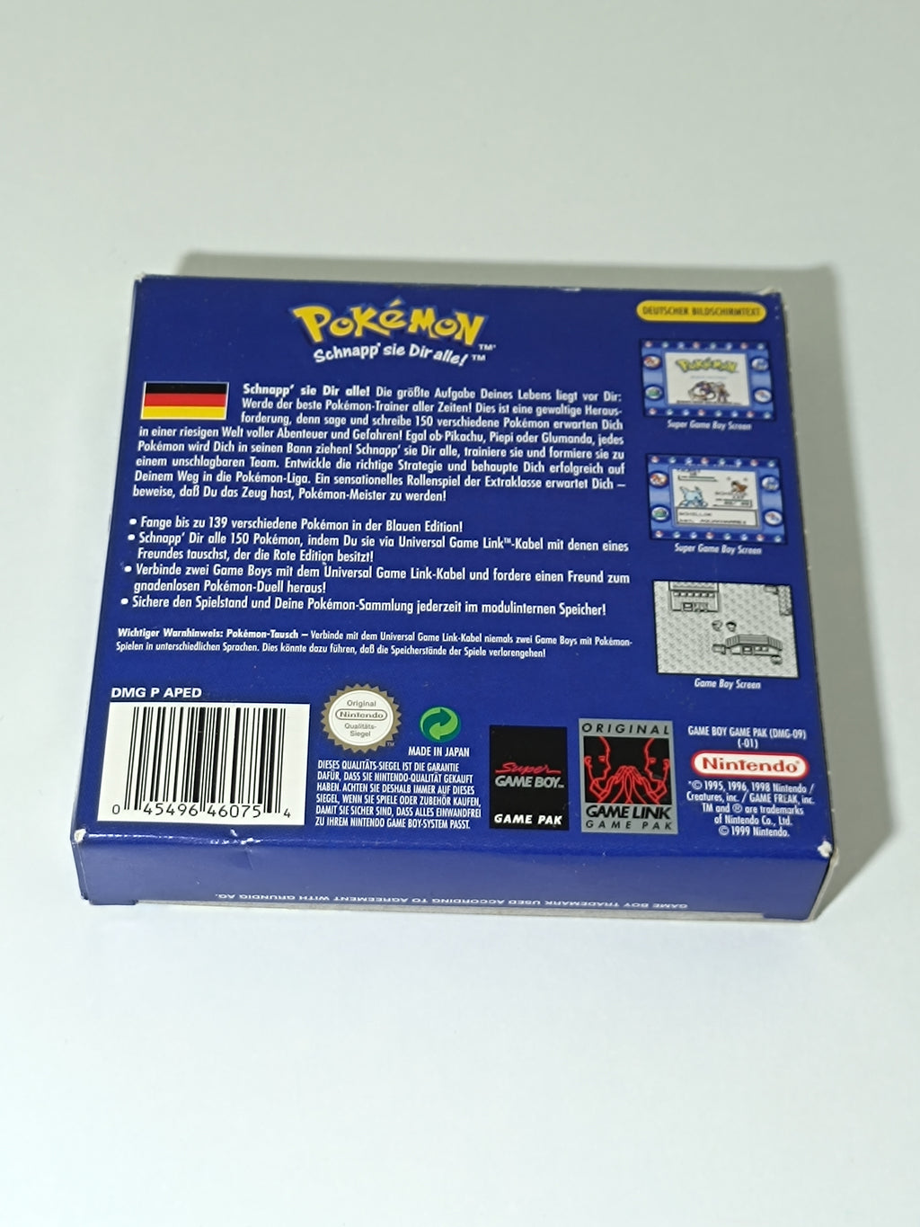 Pokemon Blaue Edition Game Boy - inkl. Verpackung