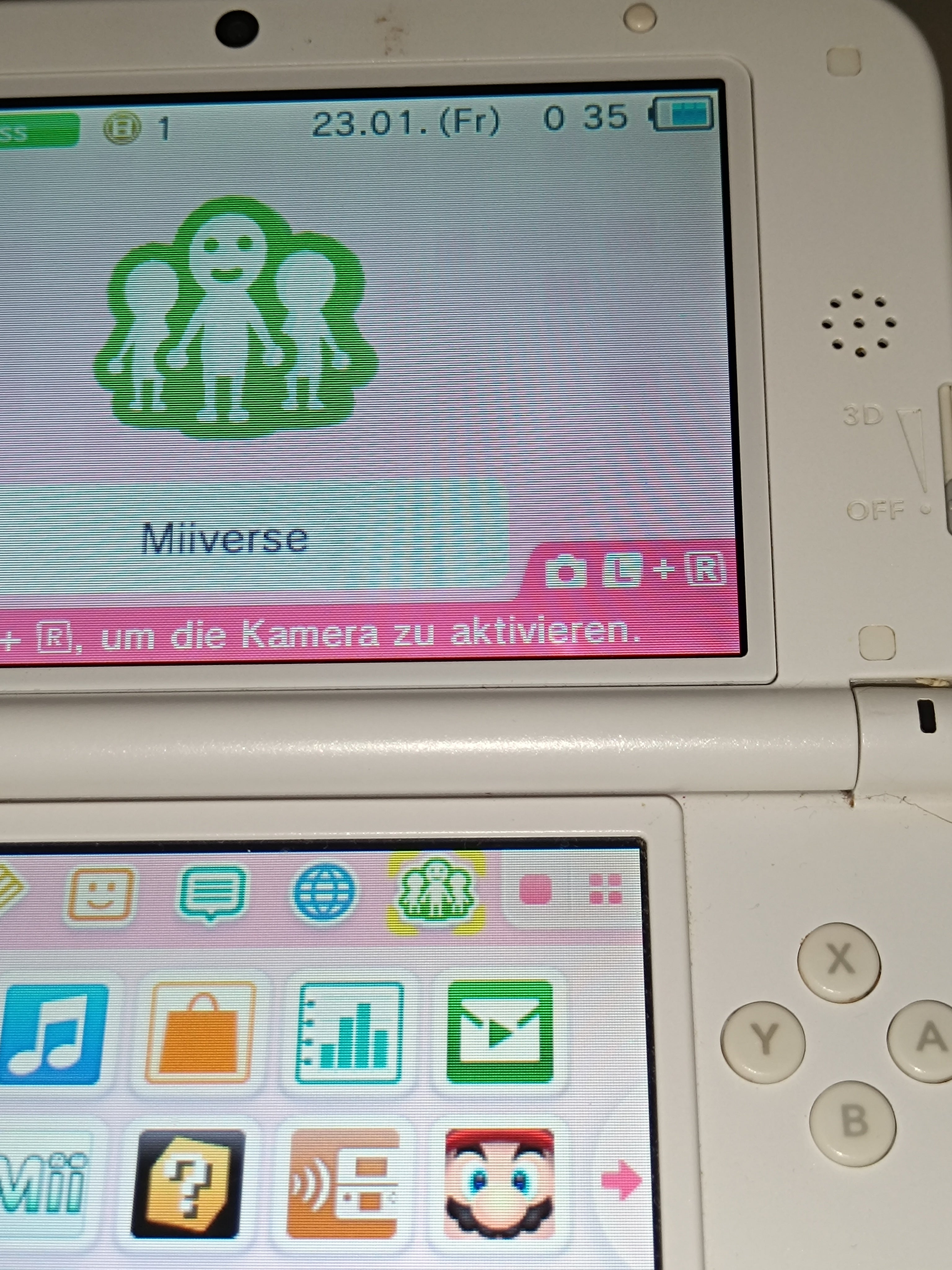 Nintendo 3DS XL - weiß - stark gebraucht